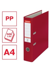 Biblioraft plastifiat, A4, 7.5 cm, visiniu, ESSELTE Economy - Img 3