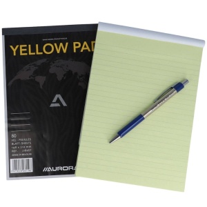 Blocnotes capsat, A5, 80 file hartie galbena, dictando, AURORA Office - Img 2