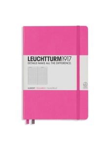 Caiet cu elastic A5, 125 file, matematica LEUCHTTURM1917 - Roz