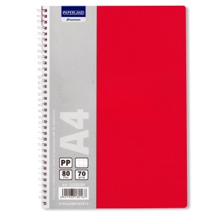 Caiet cu spirala A4, 80 file, coperta plastic, matematica, PAPERLAND - Img 3