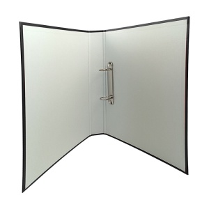 Caiet mecanic A4, 2 inele, 25 mm, carton, cu buzunar, negru, STANDARD - Img 3