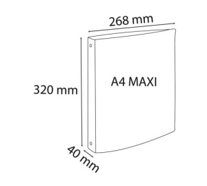 Caiet mecanic A4, 4 inele 30mm, coperti flexibile, albastru, EXACOMPTA - Img 3