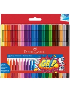 Carioci 20 culori/set Grip FABER-CASTELL