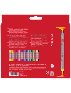 Carioci cu 2 capete 40 culori/set FABER-CASTELL - Img 3