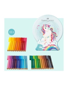 Carioci FABER-CASTELL Connector Unicorn, 33 culori/set - Img 3