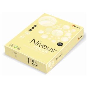 Carton colorat A4, 160 g/mp, 250 coli/top, galben pal, NIVEUS
