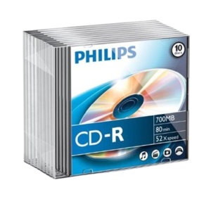 CD-R carcasa slim PHILIPS Slimcase
