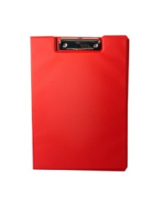 Clipboard dublu plastifiat, A4, rosu, OPTIMA