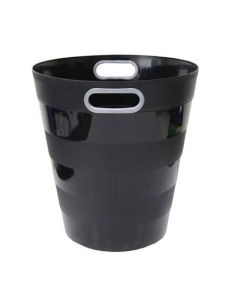 Cos de birou pentru hartii, 12.5l, negru, ARK