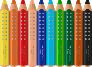 Creioane colorate Jumbo XXL FABER-CASTELL, 12 culori/set - Img 3