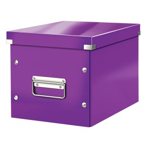 Cutie depozitare medie, 260x240x260 mm, mov, LEITZ WOW Click&Store
