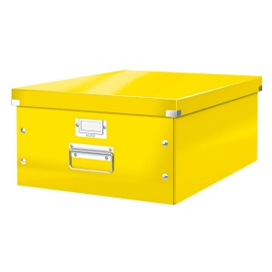 Cutie organizare mare, 369x200x482 mm, carton, galben, LEITZ WOW Click&Store