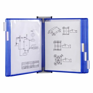 Display perete cu 10 buzunare incluse, albastru, TARIFOLD