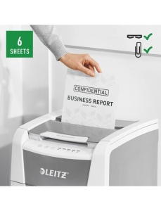 Distrugator documente automat, micro cross-cut LEITZ IQ Autofeed Small Office 100 - Img 3