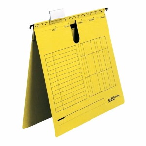 Dosar suspendabil cu sina si bagheta metalica, A4, galben, 25 buc/set, FALKEN