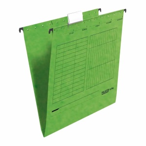 Dosar suspendabil simplu, bagheta metalica, verde, 25 buc/set, FALKEN