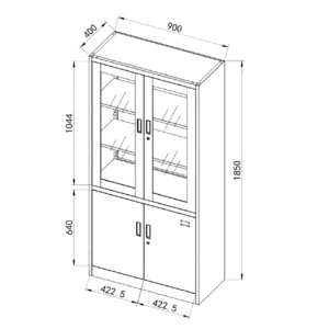 Dulap cabinet medical metalic 90 x 40 x 185 cm RFG - Img 4