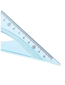 Echer 18 cm, 60 grade, albastru, DELI H15 - Img 3