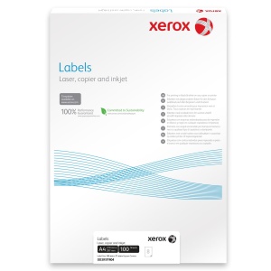 Etichete autoadezive albe, 8/A4, 105x71 mm, colturi drepte, 100 buc/top, XEROX
