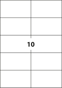 Etichete autocolante albe, 10/A4, 105 x 57mm, 100 coli/top, D.RECT - Img 2