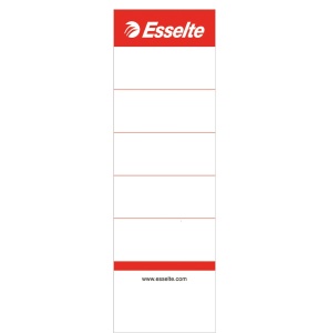 Etichete pentru biblioraft, 7.5 cm, 10 buc/set, alb, ESSELTE