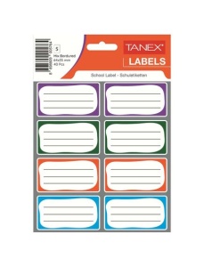Etichete scolare 40 buc/set, TANEX