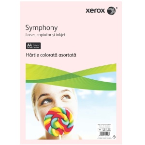 Hartie colorata A4 XEROX Symphony pastel si intens, 80 g/mp, 100 coli/top