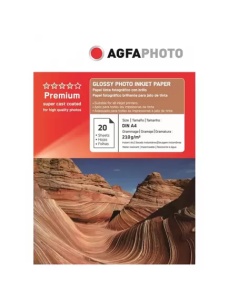 Hartie foto inkjet lucioasa AGFA Premium, A4, 210g/mp, 20 coli/top