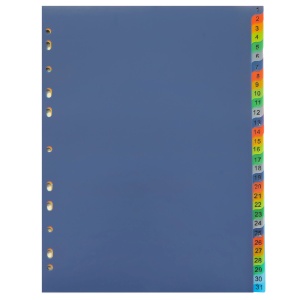 Index plastic color numeric 1-31, A4, OPTIMA - Img 2