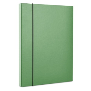 Mapa carton plastifiat, cu burduf 40mm, A4, verde, OFFICE PRODUCTS