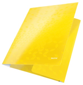 Mapa de carton, cu elastic, A4, galben, LEITZ WOW - Img 3