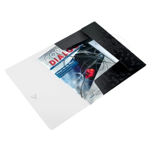 Mapa plastic cu elastic, A4, negru, LEITZ WOW - Img 2