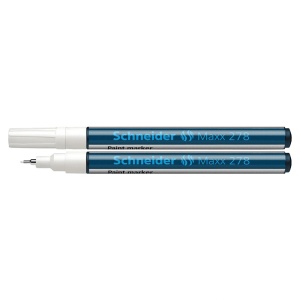 Marker cu vopsea, varf 0.8 mm, alb, SCHNEIDER Maxx 278