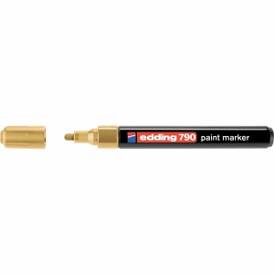Marker cu vopsea, varf 2-3 mm, auriu, EDDING 790