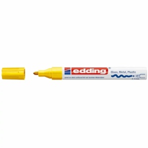 Marker cu vopsea, varf 2-4 mm, galben, EDDING 750 - Img 1