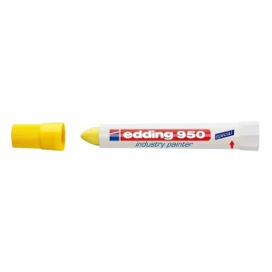 Marker industrial, cerat, 10 mm, galben, EDDING 950