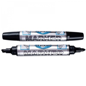Marker permanent negru, cu 2 capete, CENTRUM