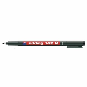 Marker permanent OHP, varf 1 mm, negru, EDDING 142 M