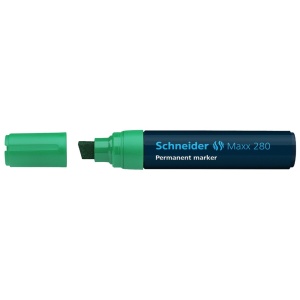 Marker permanent varf tesit, verde, SCHNEIDER Maxx 280