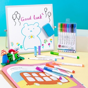 Marker whiteboard slim, varf 1-3mm, 12 culori/set, DELI - Img 2
