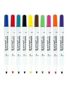 Markere pentru textile, 10 culori/set, CENTROPEN - Img 2