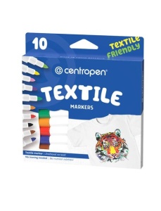 Markere pentru textile, 6 culori/set, CENTROPEN