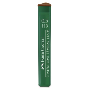 Mine creion mecanic Polymer 0,5 mm HB, 12 buc/set, FABER-CASTELL
