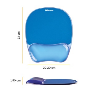 Mouse pad cu suport egonomic pentru incheieturi, albastru, FELLOWES - Img 2