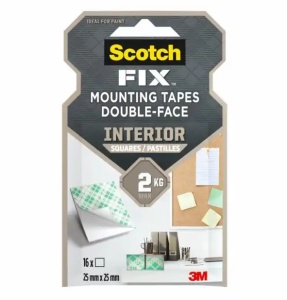 Pastile adezive pentru montaj SCOTCH Fix 3M, 25x25 mm,16 buc/set