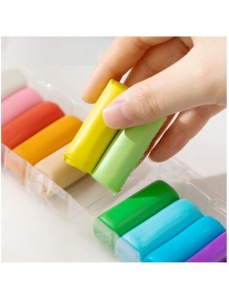 Plastilina 12 culori, 200 g, DELI Polybag - Img 2