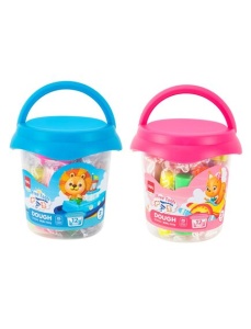 Plastilina 12 culori/set 160 g galetusa cu 4 forme modelaj, DELI