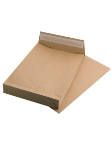 Plic B4 kraft siliconic cu burduf de 5 cm, 120g, 10 buc/set