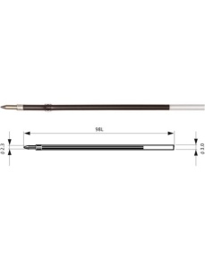 Rezerva PENAC BR98C, albastru. 2 buc/set