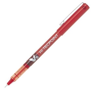 Roller cu cerneala, 0.5 mm, rosu, PILOT V5 HI-TECPOINT - Img 2
